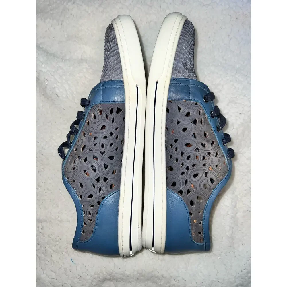 Franco Cuadra casual Python Snakeskin Leather Sneakers - size US 9-9 1/2 (26cm).